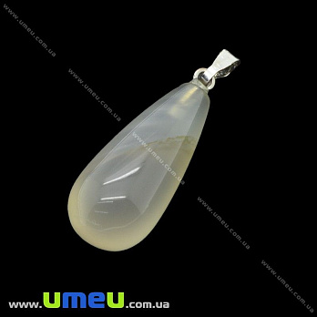Підвіска Крапля з натурального каменю, Агат, 34х10 мм (POD-020865)