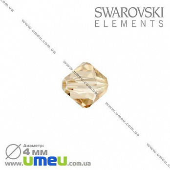 [Архів] Намистина Swarovski 5301 Golden Shadow, 4х4 мм, Біконус (BUS-003182)
