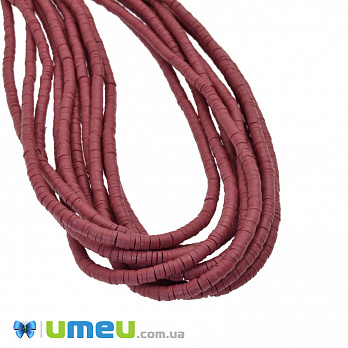 Бусины из полимерной глины, 3,5 мм, Малиновые темные (BUS-047003)