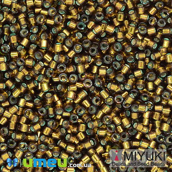 Бісер японський Miyuki Delica 11/0 DB604, Золотисто-оливковий (BIS-040004)