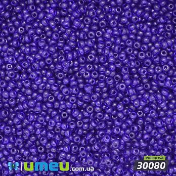 Бісер чеський 15/0, №30080, Фіалковий темний, Прозорий (BIS-031283)