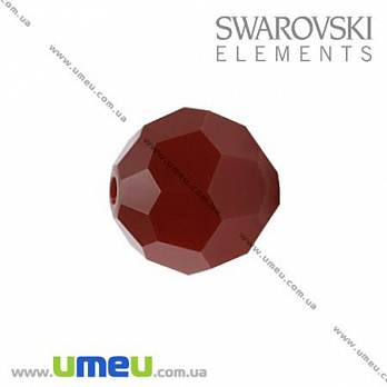 [Архів] Намистина Swarovski 5000 Dark Redcoral, 6 мм, Гранована кругла (BUS-009895)