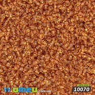 Бісер чеський 13/0, №10070, Бурштиновий, Прозорий (BIS-019776)