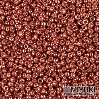 Бисер японский Miyuki круглый RR 15/0 №4208, Duracoat Galvanized, Медный (BIS-053193)