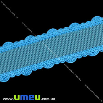 Тасьма тиснена, 25 мм, Блакитна (LEN-012765)