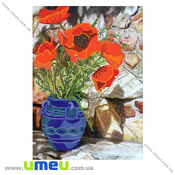 Схема для виш. бісером Марічка, Маки, 36х26 см (UPK-027771)