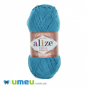 Пряжа Alize Diva Stretch 100 г, 400 м, Блакитна 245 (YAR-038365)