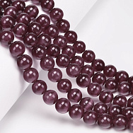 Намистини Котяче око, Синт. камінь, 10 мм, Гранатові, Круглі (BUS-054265)