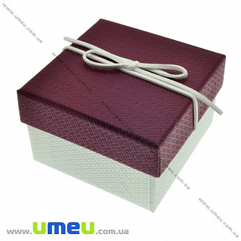 Подарункова коробочка Квадратна, 8,5х8,5х6 см, Бордова (UPK-023091)