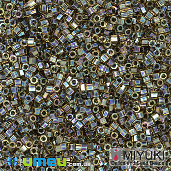 Бісер японський Miyuki Delica Cut 11/0 DBC0089, Коричневий АВ (BIS-040107)