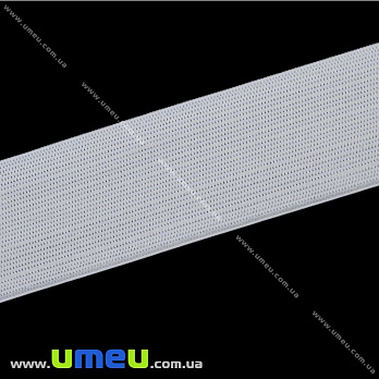Резинка плоска 40 мм, Біла (LEN-016977)