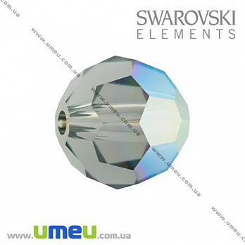 [Архів] Намистина Swarovski 5000 Black Diamond AB, 8 мм, Гранована кругла (BUS-005347)