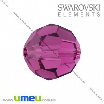 [Архів] Намистина Swarovski 5000 Fuchsia, 8 мм, Гранована кругла (BUS-003279)