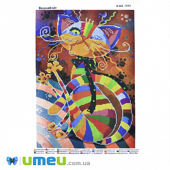 Схема для выш. бісером, Юма, Веселий кіт, 38х28 см (UPK-049765)