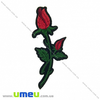 Термоаплікація Роза червона, 10х4 см (APL-024607)