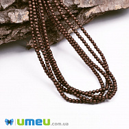 Намистини чеське скло Preciosa Перли 2 мм 70019M, Коричневі матові (BUS-049382)