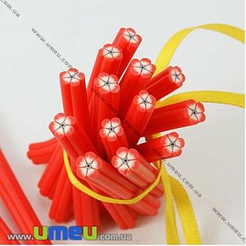 Паличка FIMO Квітка червоний, 50 мм (DIF-003566)