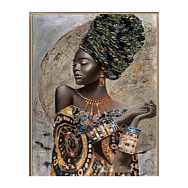 Набір алмазного живопису (полотно і тримач) 50х40 см, Королева Зема (SXM-061526)