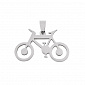 Підвіска з нерж. сталі Велосипед, 37х24 мм, Темне срібло (STL-051902)