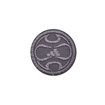 Термоаплікація Adidas кругла, 3 см, Сіра (APL-053376)