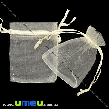 Подарочная упаковка из органзы, 7х9 см, Бежевая (UPK-012379)