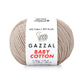Пряжа Gazzal Baby Cotton №3446, 50 г, 165 м, Бежевая (YAR-062517)
