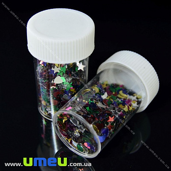 Фигурки голографические в баночке, Микс, Разноцветные, 6 г (GLN-021687)