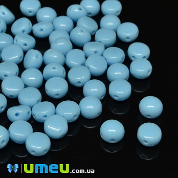Намистина чеське скло Preciosa Candy 6х4,5 мм, №63020, Блакитна (BUS-040602)