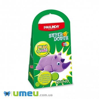 Маса для ліплення Paulinda Super Dough Fun4one Носоріг (рухливі очі) (DIF-043537)