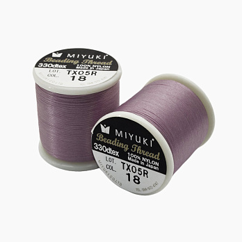 Нитка для бісеру Miyuki 18, Бузкова, 50 м (MUL-045294)