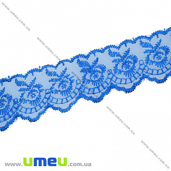 Мереживо органза Яблучко, 40 мм, Синє (LEN-010441)