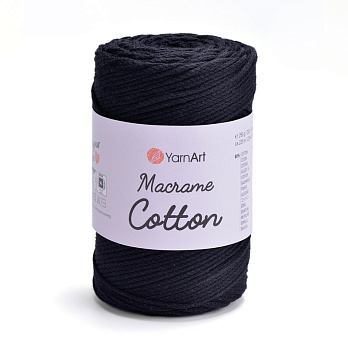 Пряжа YarnArt Macrame Cotton 250 г, 225 м, Чорна 750 (YAR-063077)