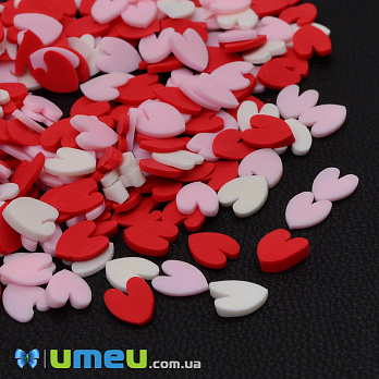Слайси FIMO Серця мікс, 5х4 мм (DIF-044204)