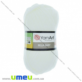 Пряжа YarnArt Bella Baby 50 г, 190 м, Белая 651 (YAR-029697)