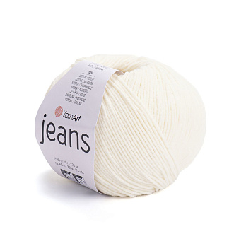 Пряжа YarnArt Jeans 50 г, 160 м, Кремова 03 (YAR-025296)