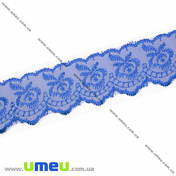 Мереживо органза Яблучко, 40 мм, Синє (LEN-014521)
