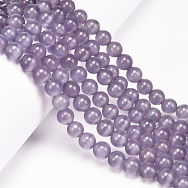 Намистини Котяче око, Синт. камінь, 8 мм, Аметистові, Круглі (BUS-054230)