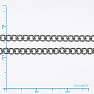 Ланцюг, Темне срібло, 2,7х2 мм (ZEP-056064)