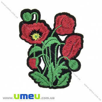 Термоаплікація Маки червоні, 10х8 см (APL-024618)