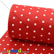 Фетр Горошок 1 мм, 20х28 см, Червоний (FLT-011498)