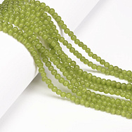 Намистини Котяче око, Синт. камінь, 4 мм, Оливкові, Круглі (BUS-054214)