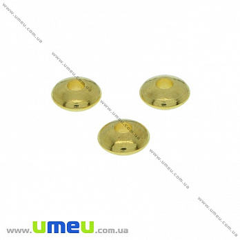 Намистина мет. Абакус, 5х2 мм, Золото (BUS-031579)