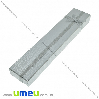 Подарункова коробочка Прямокутна, 20х4х2,4 см, Срібляста (UPK-035280)