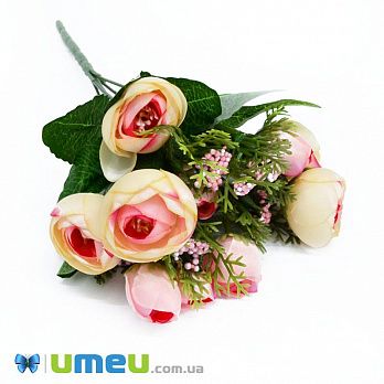 Букет пионов, 30 см, Персиково-розовый (DIF-045778)