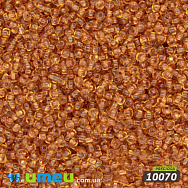 Бісер чеський 12/0, №10070, Бурштиновий, Прозорий (BIS-017010)