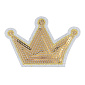 Термоаплікація Корона, 8х5,5 см, Золотиста (APL-061477)