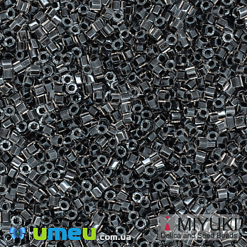 Бісер японський Miyuki Delica Cut 11/0 DBC0925, Чорний (BIS-040118)