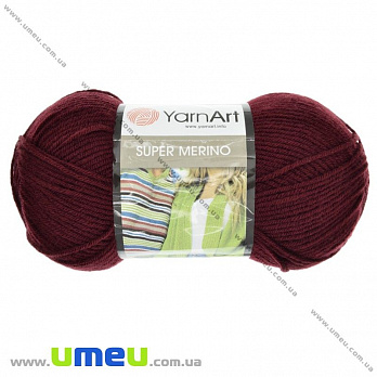 Пряжа YarnArt Super Merino 100 г, 280 м, Бордова 999 (YAR-025443)