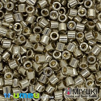 Бісер японський Miyuki Delica 8/0 DBL1831, Duracoat Galvanized, Сріблястий (BIS-045897)