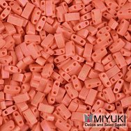 Бісер японський Miyuki HALF TILA №406FR, 5х2,3 мм, Помаранчевий матовий (BIS-053240)